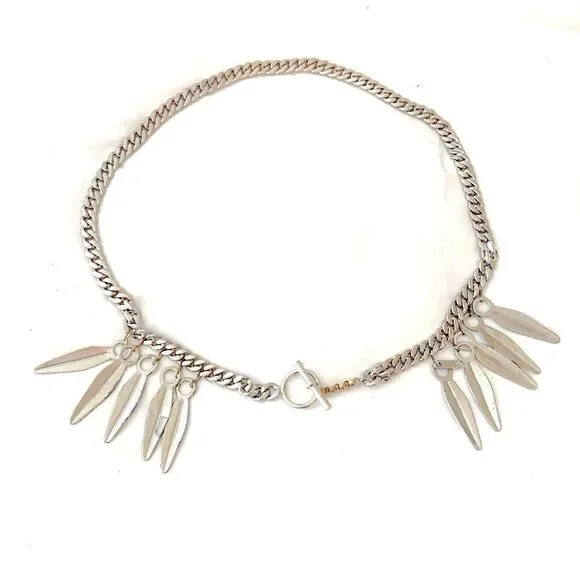 YSL silver chain link belt leaf design - Picture 1 of 14